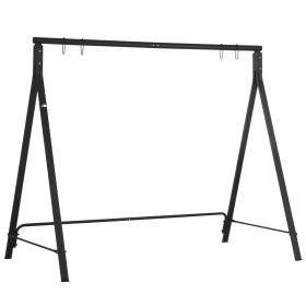 Outsunny Metal Porch Swing Stand, Heavy Duty Swing Frame, Hanging Chair Stand, 660 LBS Weight Capacity, for Backyard, Patio, Lawn & Playground, B