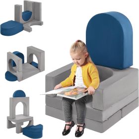 7 pcs Modular Kids Play Couch, Kids Couch for Playroom and Bedroom,Toddler Sofa,Soft Play Climbing Toys for Toddlers,Foam Climbing Blocks for Tod
