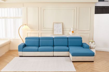 Elastic sofa cover, waterproof universal all inclusive sofa cushion, all season universal anti slip sofa hat (Color: Waffle Blue, size: Pillow cover 45 * 45cm)