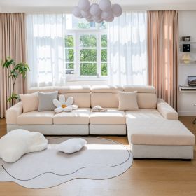 Sofa cover, all inclusive, all-in-one, all season universal, seat cushion, anti cat scratch, Nordic cover cloth, cross-border wholesale sofa hats (Color: Z-word Beige, size: Pillow cover 45 * 45cm)
