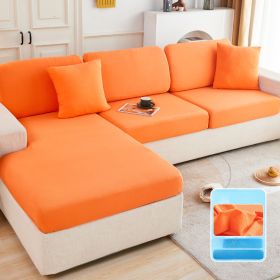 Ice Silk Elastic Sofa Hat Full Package Universal Set New Simple Modern Anti slip Sofa Cover Summer Cover (Color: aurantiacus, size: Plus XL)