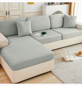 Ice Silk Elastic Sofa Hat Full Package Universal Set New Simple Modern Anti slip Sofa Cover Summer Cover (Color: Light Gray, size: XL)